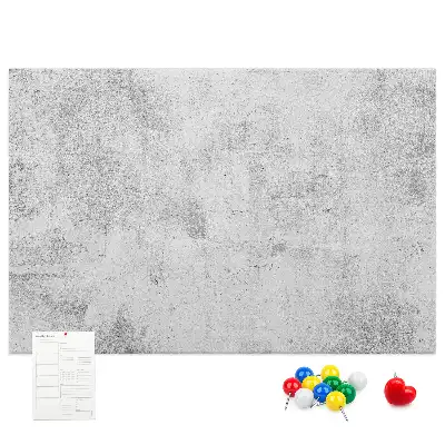 Printed Concrete Wall Design Cork Memo Board