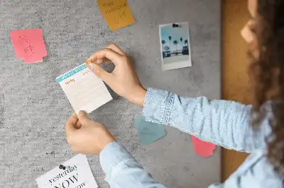 Printed Concrete Wall Design Cork Memo Board