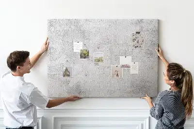 Printed Concrete Wall Design Cork Memo Board
