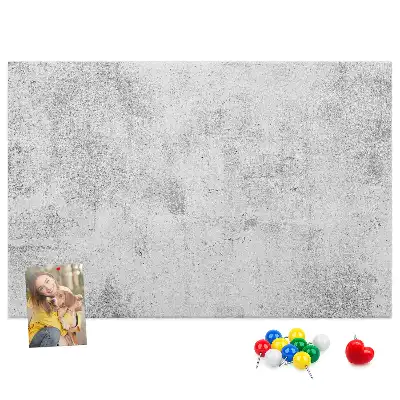 Printed Concrete Wall Design Cork Memo Board