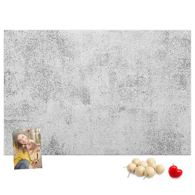 Printed Cork Memo Board Concrete wall