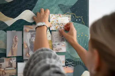 Illustrative Mountains Printed Cork Board