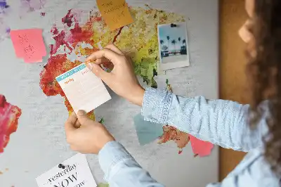Watercolor World Map Printed Cork Memo Board