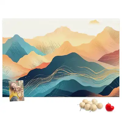 Cork memo board Mountain landscape