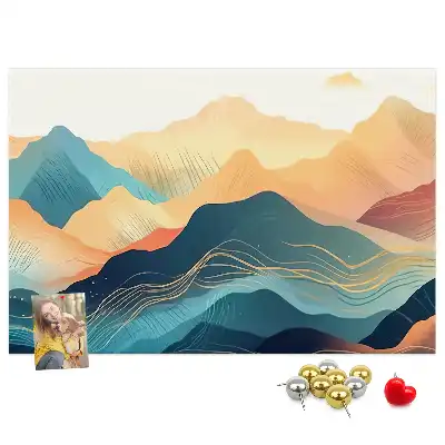 Cork memo board Mountain landscape