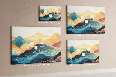 Cork memo board Mountain landscape