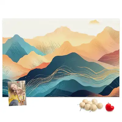 Cork memo board Mountain landscape