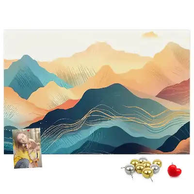 Cork memo board Mountain landscape