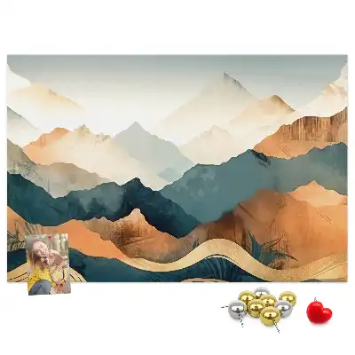 Mountains Landscape Printed Cork Board