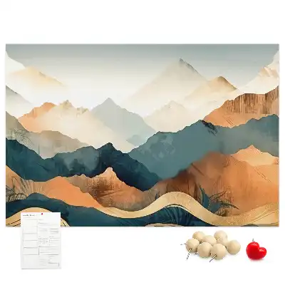Mountains Landscape Printed Cork Board