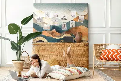 Mountains Landscape Printed Cork Board