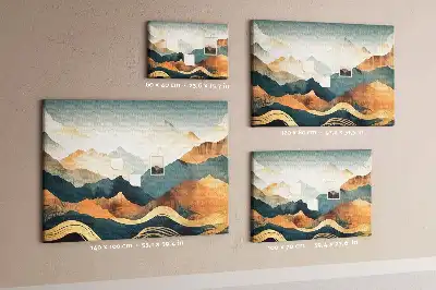 Printed Cork Board Mountains landscape