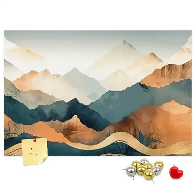 Mountains Landscape Printed Cork Board