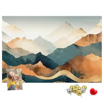 Mountains Landscape Printed Cork Board