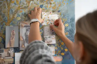 Printed Abstract Tree Cork Memo Board