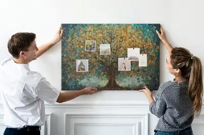 Mosaic tree cork memo board