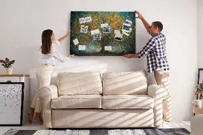Mosaic tree cork memo board