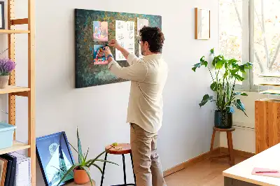 Mosaic tree cork memo board