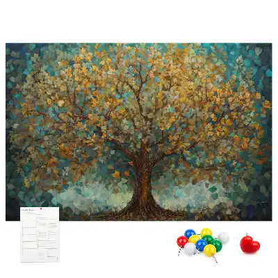 Mosaic tree cork memo board