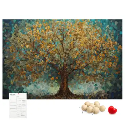 Mosaic tree cork memo board