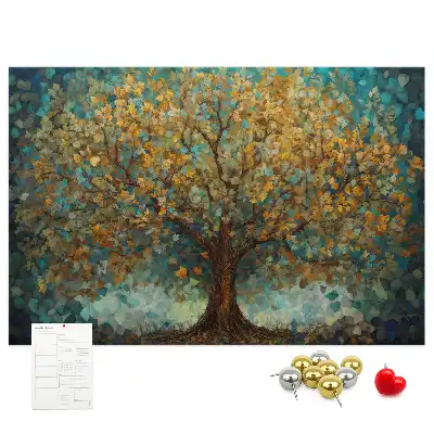 Mosaic tree cork memo board