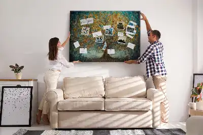 Mosaic tree cork memo board