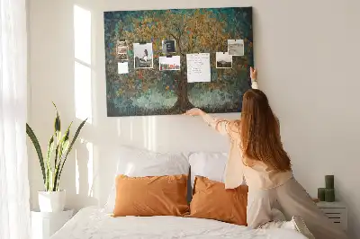 Mosaic tree cork memo board