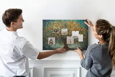 Mosaic tree cork memo board