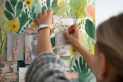 Printed Cork Board Watercolor flowers
