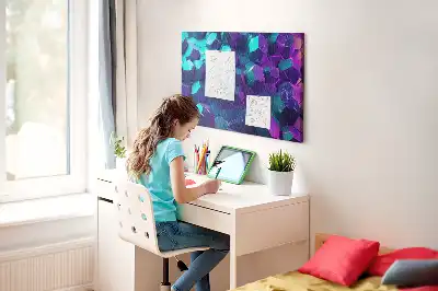 Geometric Printed Cork Memo Board