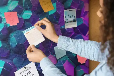 Geometric Printed Cork Memo Board