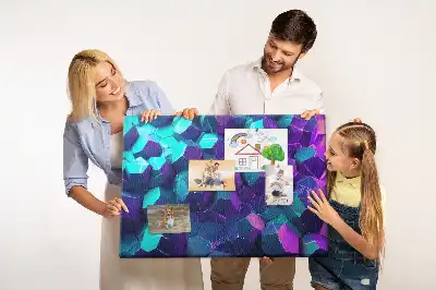 Printed Cork Memo Board Geometric shapes