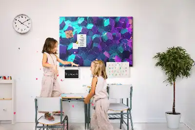Geometric Printed Cork Memo Board