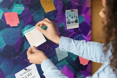 Geometric Printed Cork Memo Board