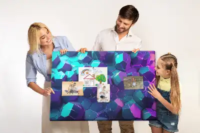 Geometric Printed Cork Memo Board