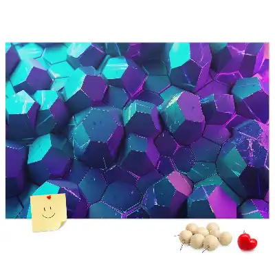 Geometric Printed Cork Memo Board