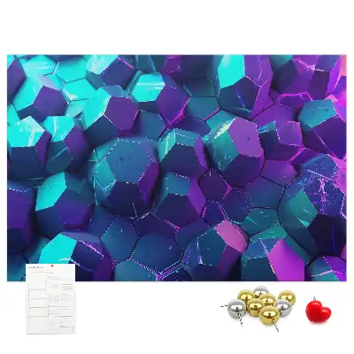 Geometric Printed Cork Memo Board
