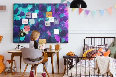 Printed Cork Memo Board Geometric shapes