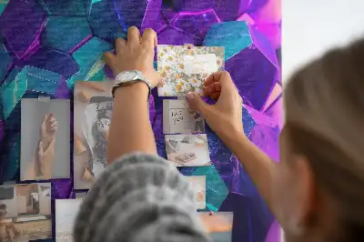 Printed Cork Memo Board Geometric shapes