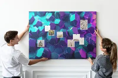 Geometric Printed Cork Memo Board