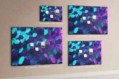 Geometric Printed Cork Memo Board