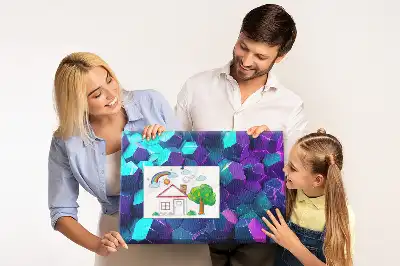 Geometric Printed Cork Memo Board