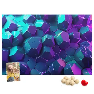 Printed Cork Memo Board Geometric shapes