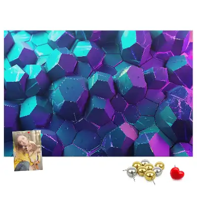 Geometric Printed Cork Memo Board