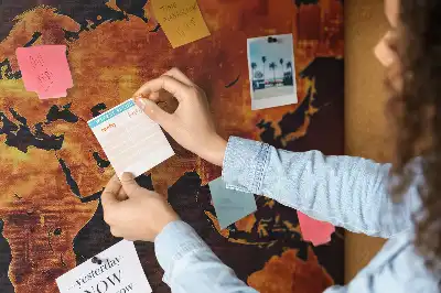 Printed Cork Memo Board World map