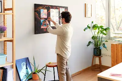 World map cork memo board
