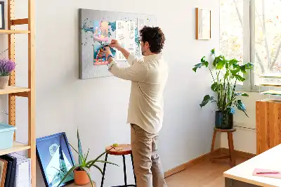 World Map Printed Cork Bulletin Board
