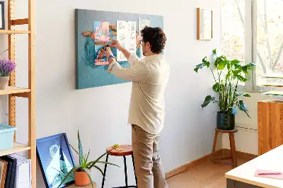Printed Abstract World Map Cork Memo Board