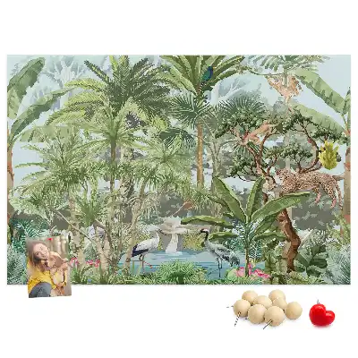Nature jungle wildlife cork memo board
