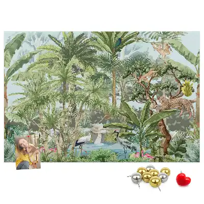 Nature jungle wildlife cork memo board